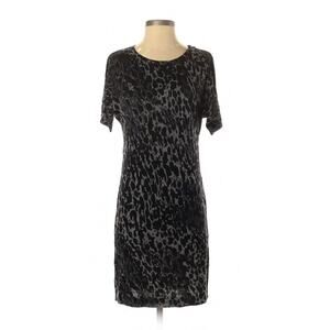 Ann Taylor LOFT Grey Animal Print Wool Dress | XS